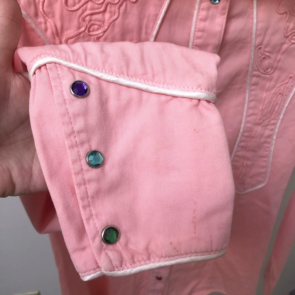 Blue Tattoo | Pink Skull Long Sleeve Button Down - Picture 6 of 8